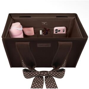 Case-Mate Tote Bag Organizer Insert Womens One Size Espresso Brown Pockets